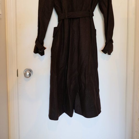 H&M Long Brown Peacoat with Light Pink Liner - Picture 8 of 11